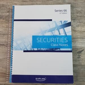 Kaplan Series 66 12th Edition 9781078825351 Class Notes Spiral Bound Paperback